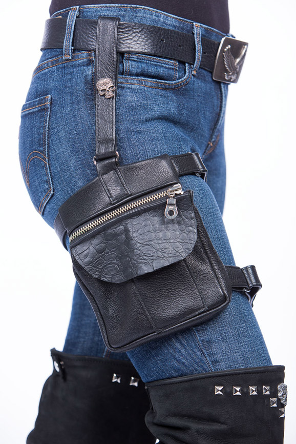 Leather Utility Belt Thigh Bag Thigh Holster Leather Hip 